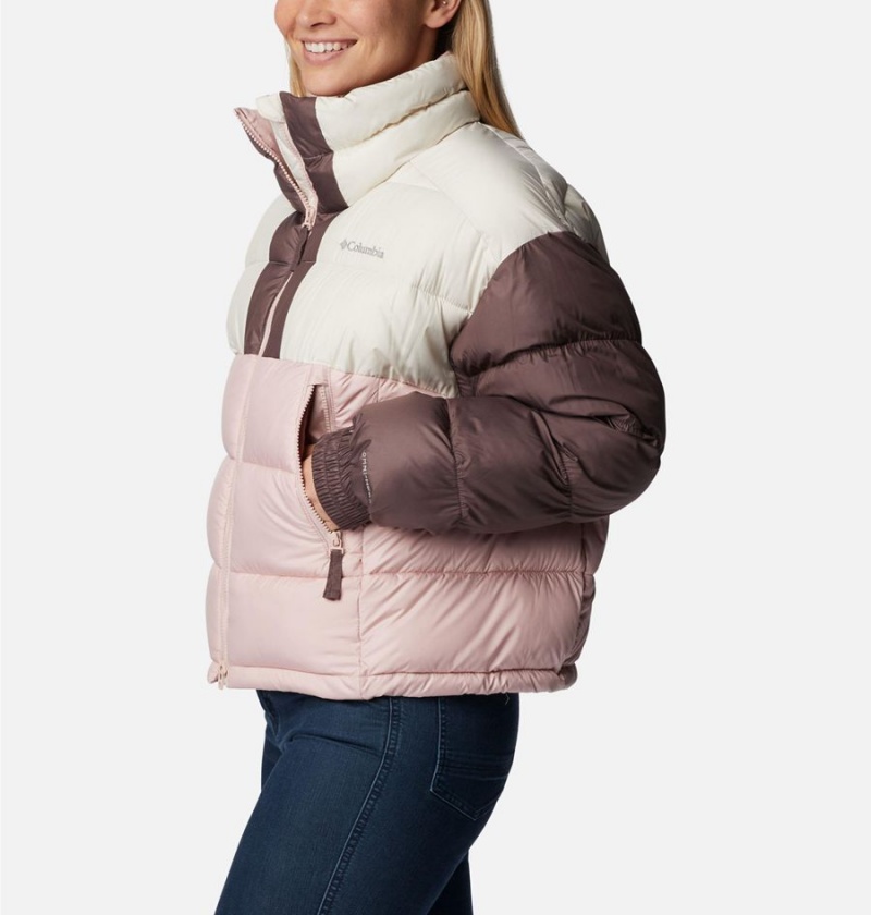 Pink Women's Columbia Pike Lake II Cropped Puffer Jacket | 2857-ACYIT