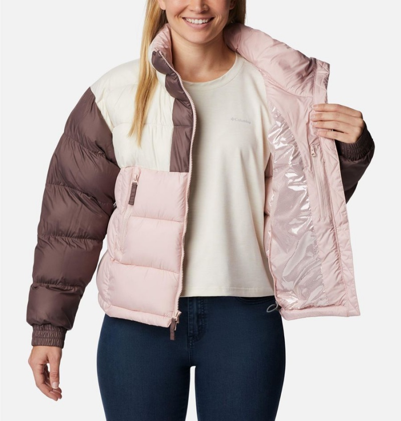 Pink Women's Columbia Pike Lake II Cropped Puffer Jacket | 2857-ACYIT