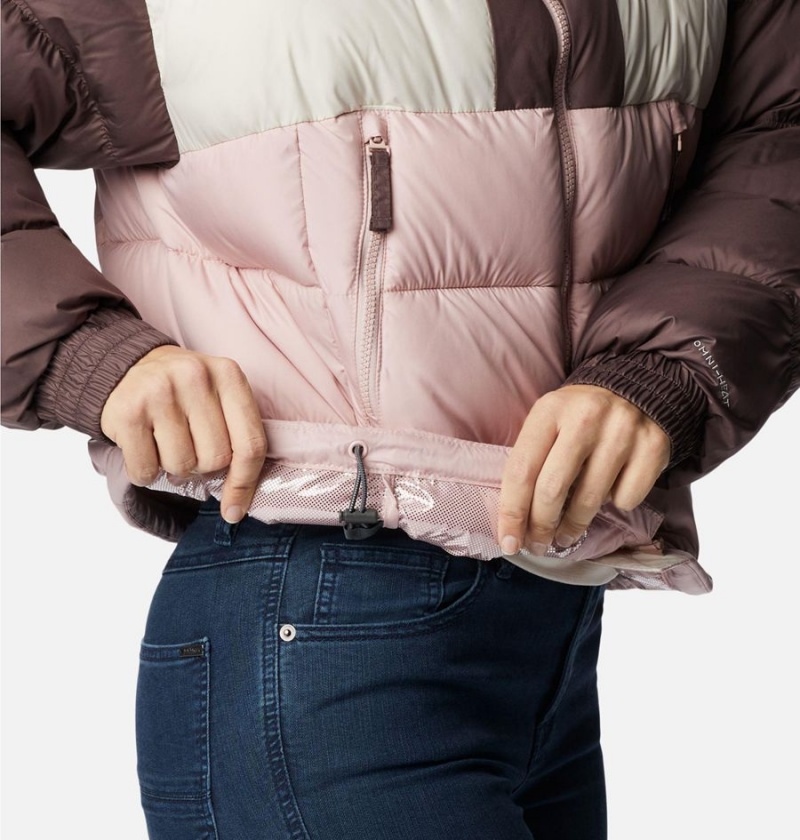 Pink Women's Columbia Pike Lake II Cropped Puffer Jacket | 2857-ACYIT