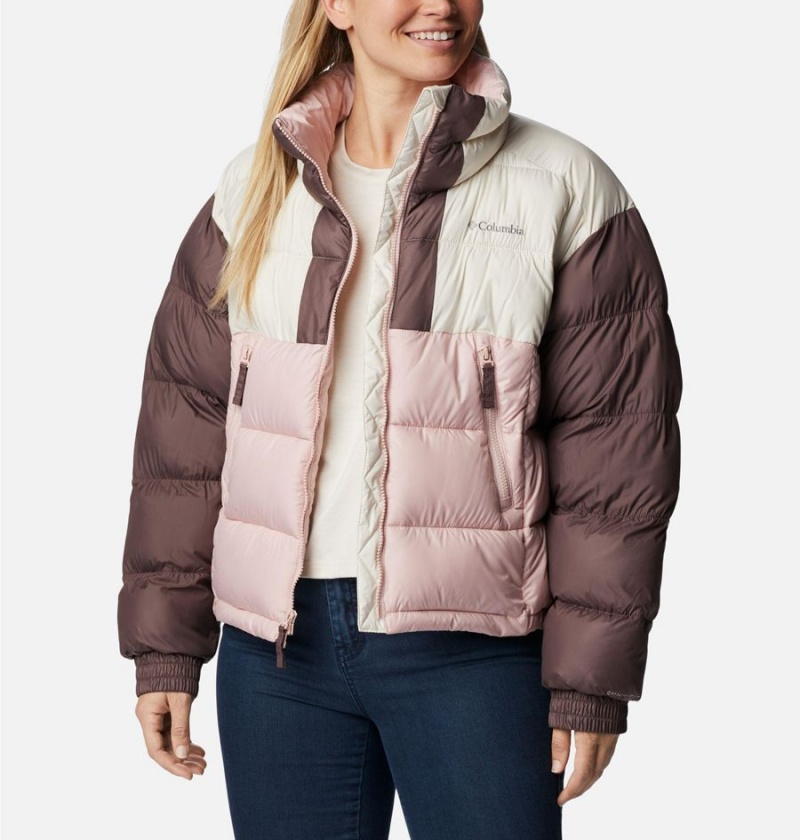 Pink Women's Columbia Pike Lake II Cropped Puffer Jacket | 2857-ACYIT