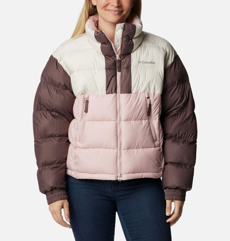 Pink Women\'s Columbia Pike Lake II Cropped Puffer Jacket | 2857-ACYIT