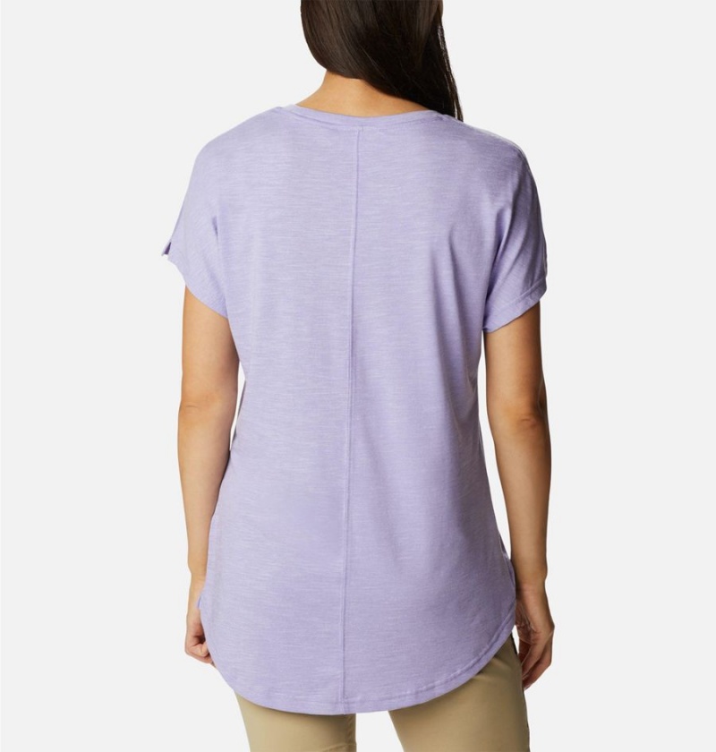 Purple Women's Columbia Cades Cape T-Shirt | 5234-YLQVO