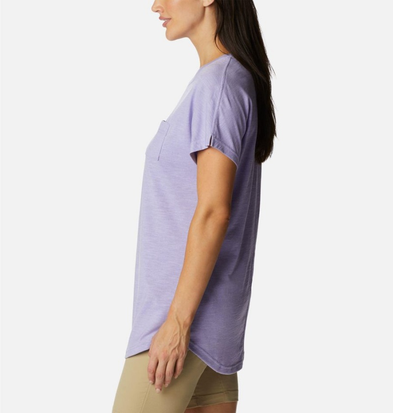 Purple Women's Columbia Cades Cape T-Shirt | 5234-YLQVO