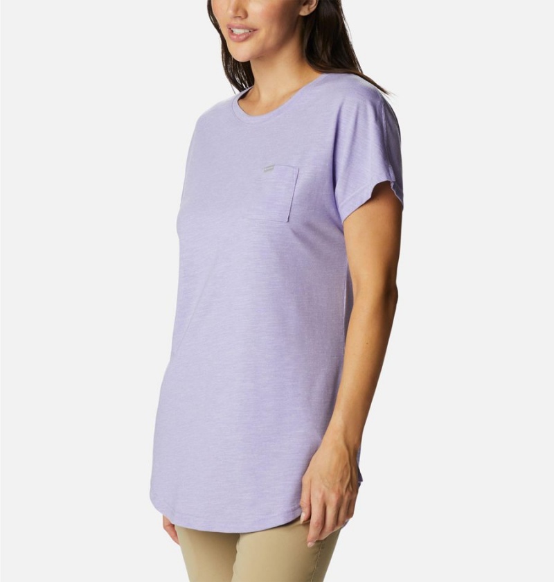 Purple Women's Columbia Cades Cape T-Shirt | 5234-YLQVO