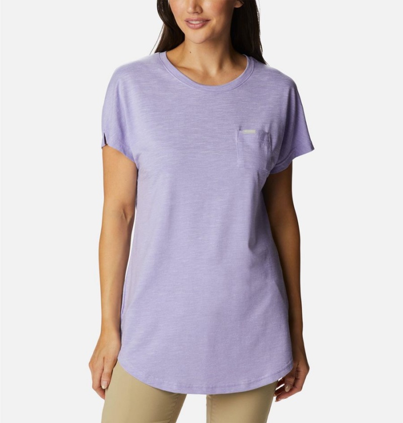 Purple Women\'s Columbia Cades Cape T-Shirt | 5234-YLQVO