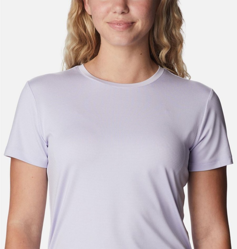 Purple Women's Columbia Leslie Falls Short Sleeve T-Shirt | 4956-XMLVB