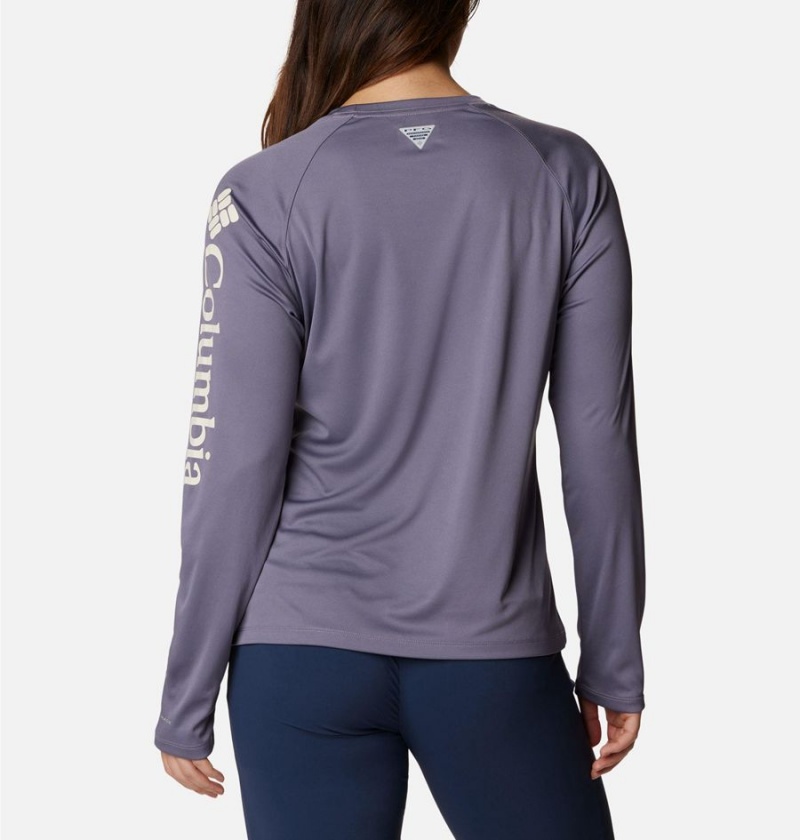 Purple Women's Columbia PFG Tidal II Long Sleeve T-Shirt | 0168-TRYEI