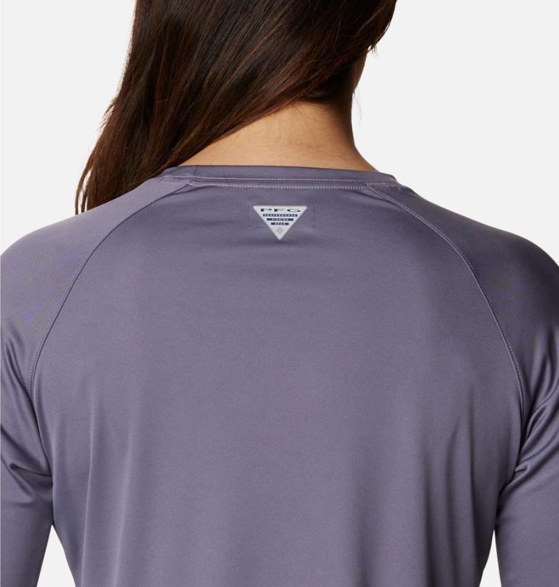 Purple Women's Columbia PFG Tidal II Long Sleeve T-Shirt | 0168-TRYEI