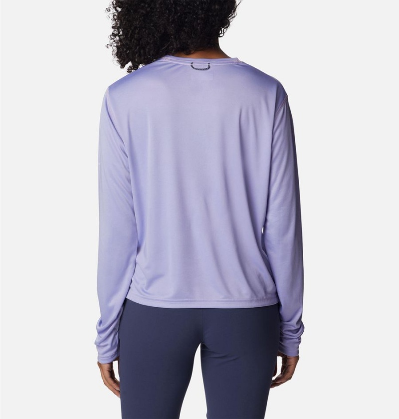 Purple Women's Columbia Summerdry Graphic Long Sleeve T-Shirt | 2341-LPDAN