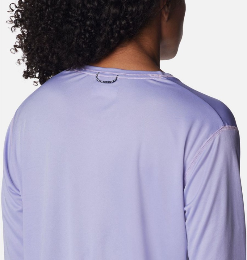 Purple Women's Columbia Summerdry Graphic Long Sleeve T-Shirt | 2341-LPDAN