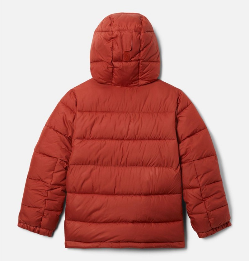 Red Kids' Columbia Pike Lake II Hooded Jacket | 7462-EMGJC