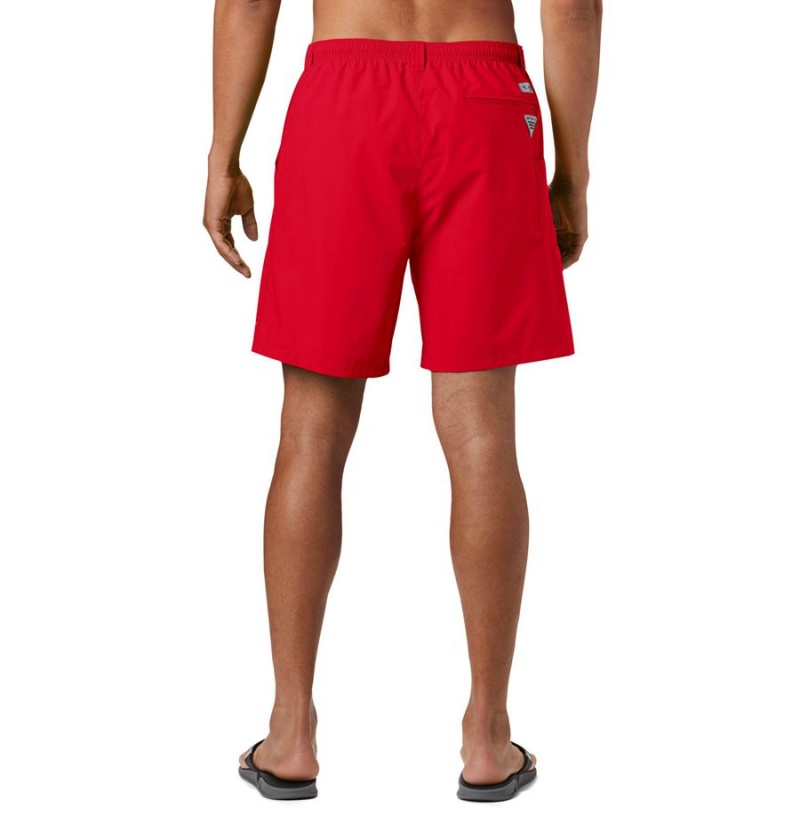 Red Men's Columbia PFG Backcast III Water Shorts | 3485-DVEWY