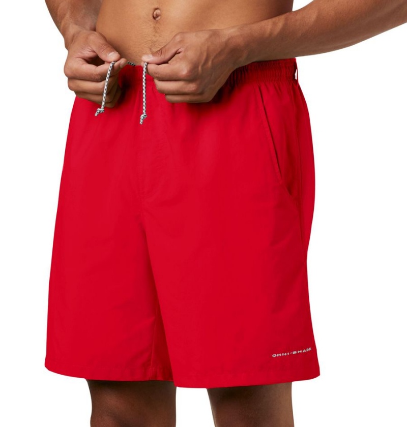 Red Men's Columbia PFG Backcast III Water Shorts | 3485-DVEWY