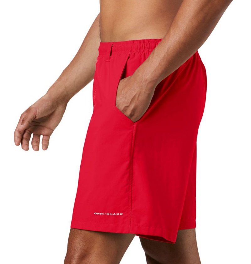 Red Men's Columbia PFG Backcast III Water Shorts | 3485-DVEWY