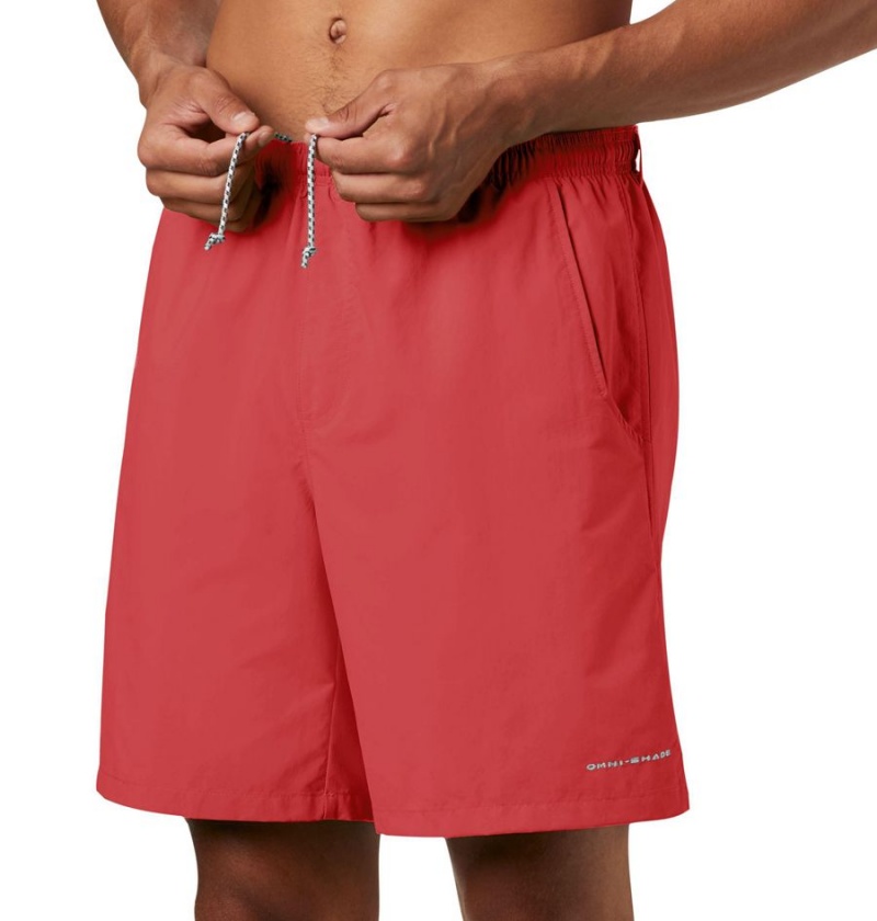 Red Men's Columbia PFG Backcast III Water Shorts | 4150-TOMZI