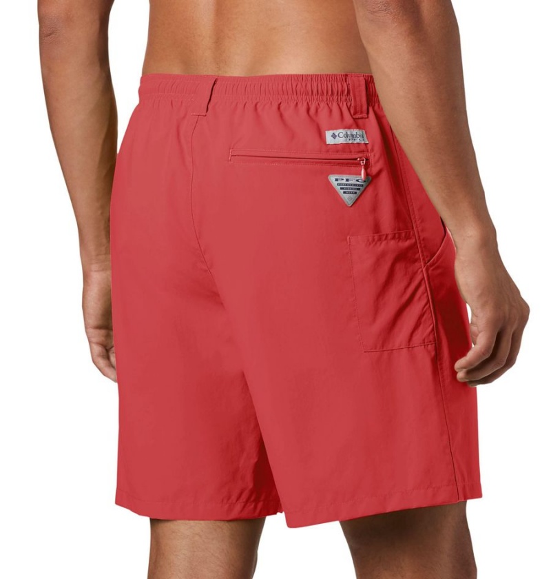 Red Men's Columbia PFG Backcast III Water Shorts | 4150-TOMZI