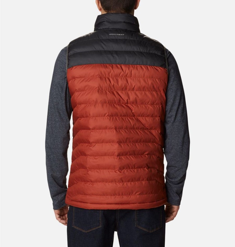 Red Men's Columbia Powder Lite Vest | 4235-VXBCD