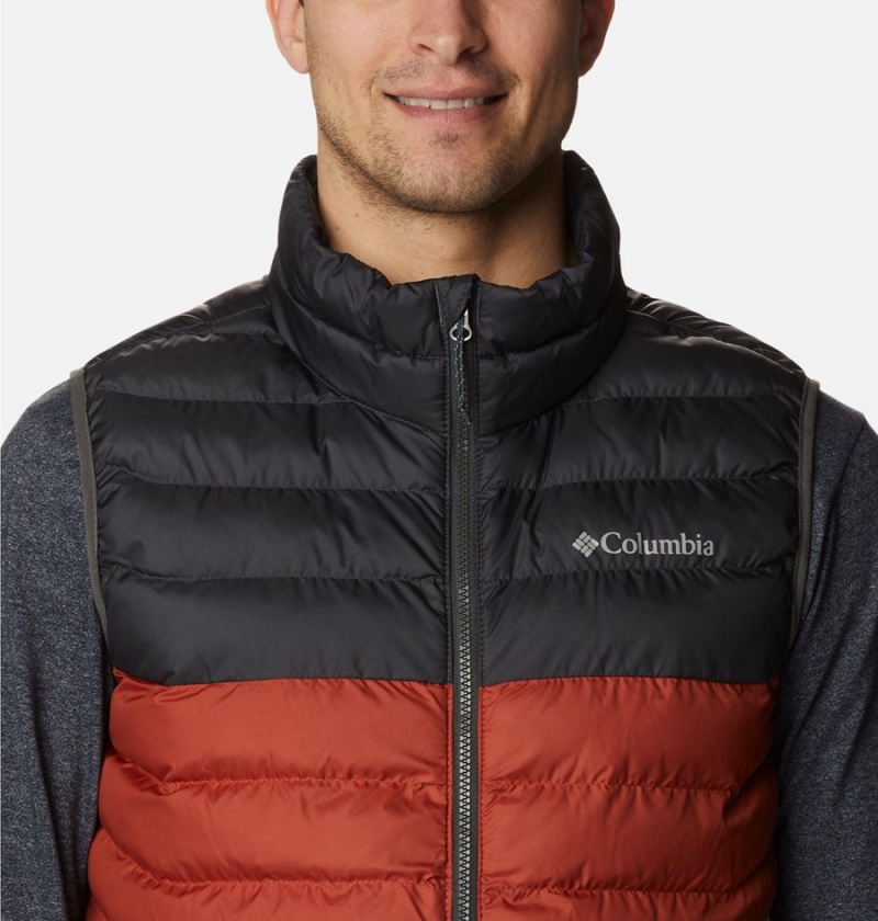 Red Men's Columbia Powder Lite Vest | 4235-VXBCD