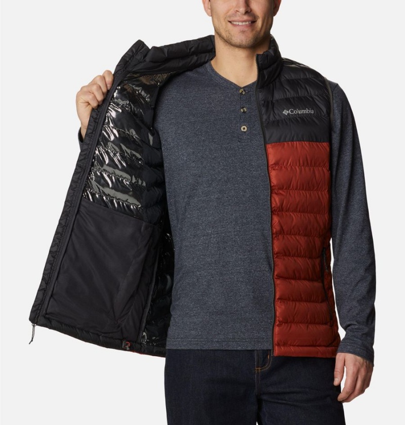 Red Men's Columbia Powder Lite Vest | 4235-VXBCD