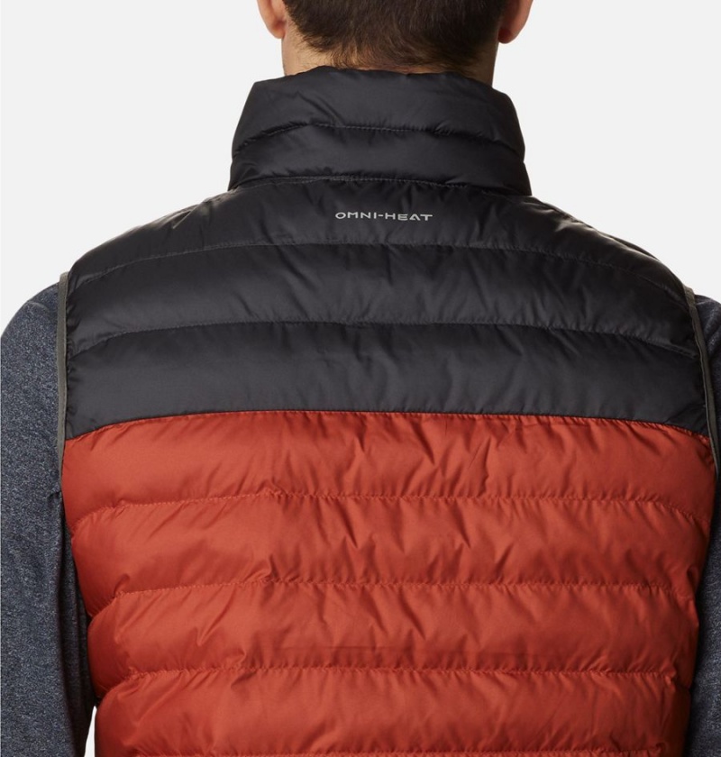 Red Men's Columbia Powder Lite Vest | 4235-VXBCD