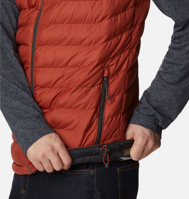 Red Men's Columbia Powder Lite Vest | 4235-VXBCD