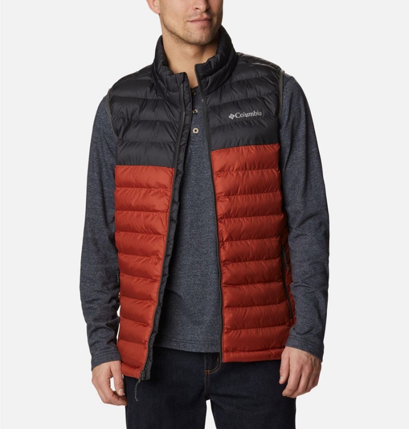 Red Men's Columbia Powder Lite Vest | 4235-VXBCD