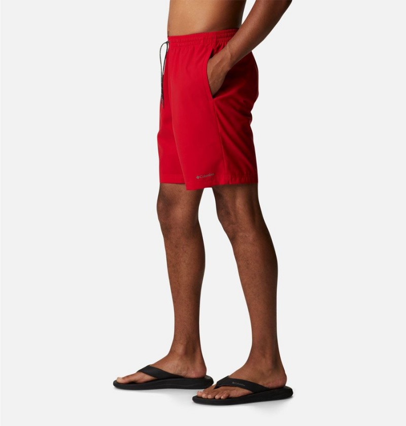 Red Men's Columbia Summertide Stretch Shorts | 2371-MPJEV