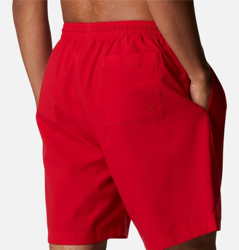 Red Men's Columbia Summertide Stretch Shorts | 2371-MPJEV