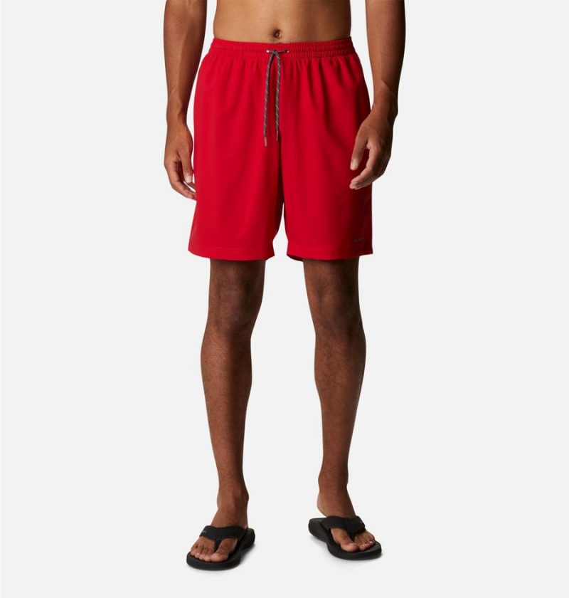 Red Men\'s Columbia Summertide Stretch Shorts | 2371-MPJEV