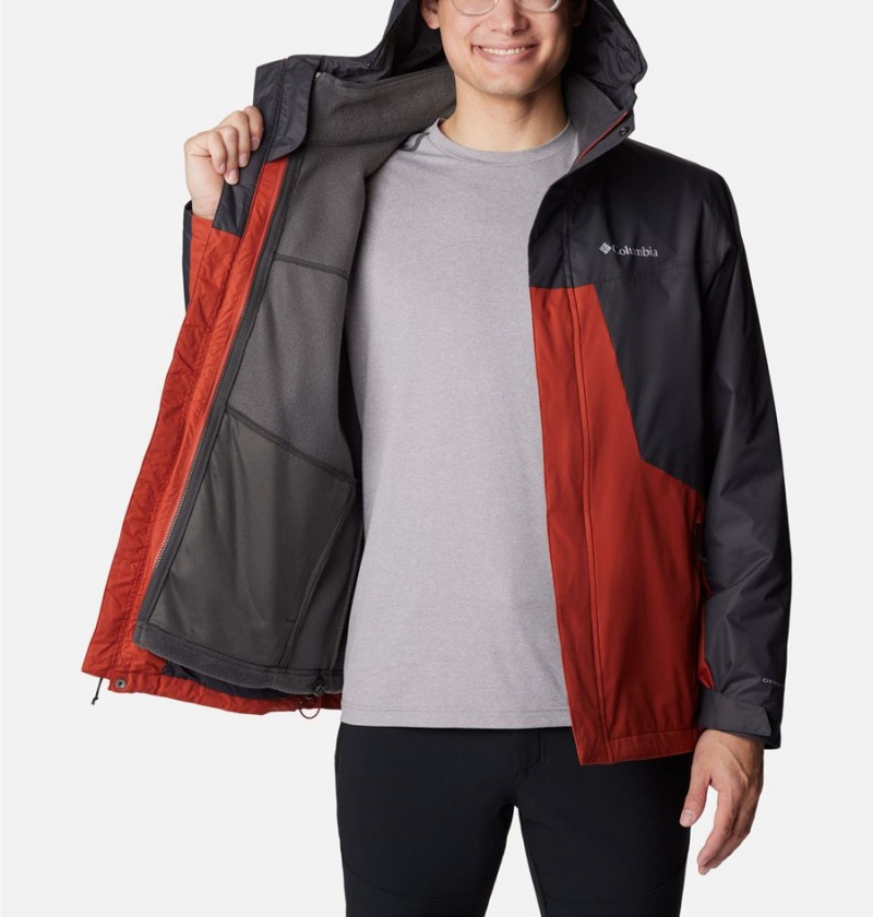 Red Men's Columbia Tunnel Falls Interchange 3 In 1 Jackets | 1563-JUWIL