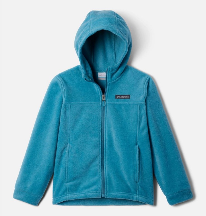 Turquoise Kids\' Columbia Steens Mountain II Fleece Hooded Jacket | 2389-TDYXZ