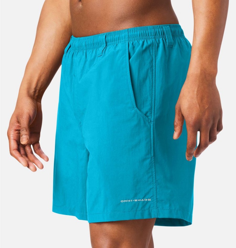 Turquoise Men's Columbia PFG Backcast III Water Shorts | 4307-IZHDK