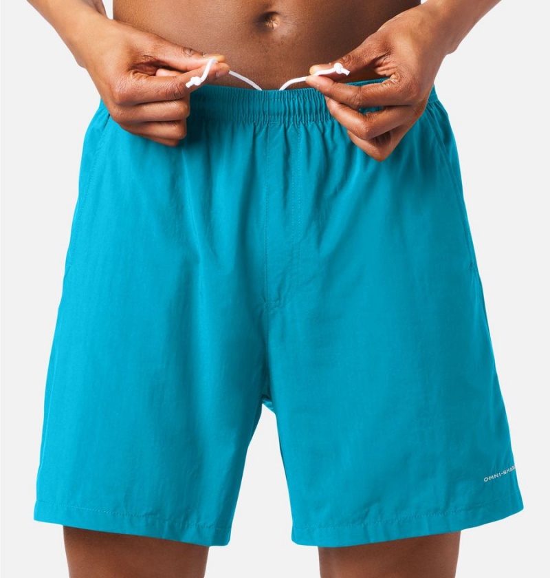 Turquoise Men's Columbia PFG Backcast III Water Shorts | 4307-IZHDK