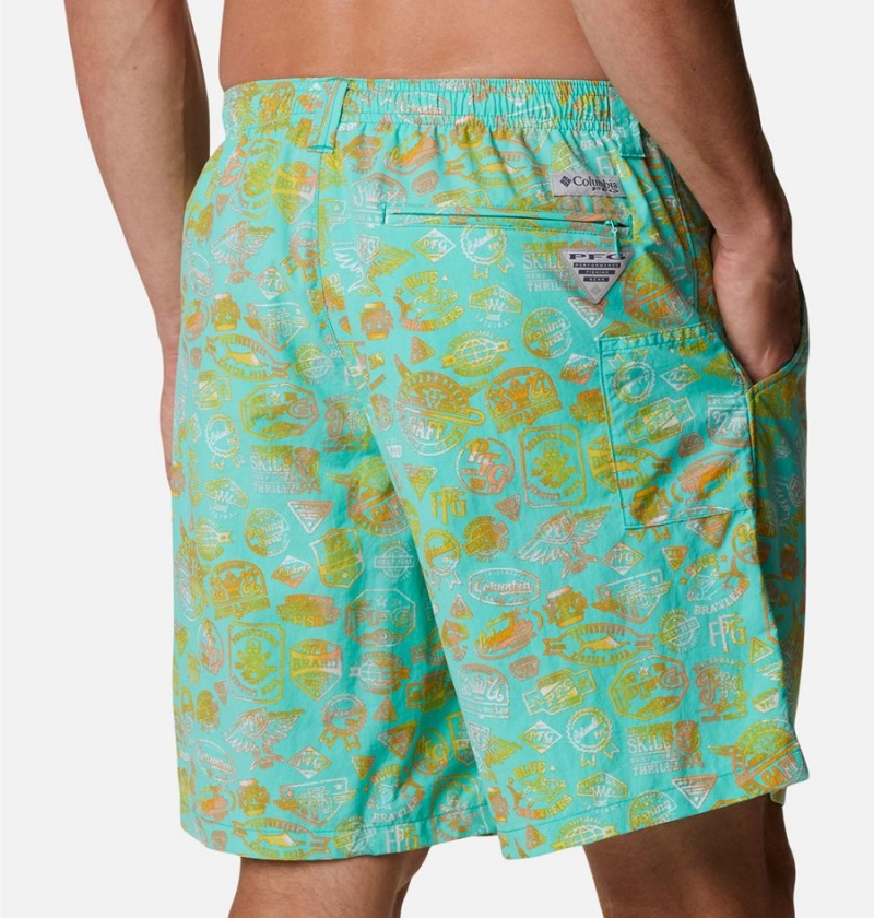 Turquoise Men's Columbia PFG Super Backcast Water Shorts | 3715-BGJYI