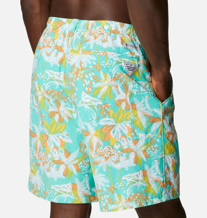 Turquoise Men's Columbia PFG Super Backcast Water Shorts | 0345-TCPQZ