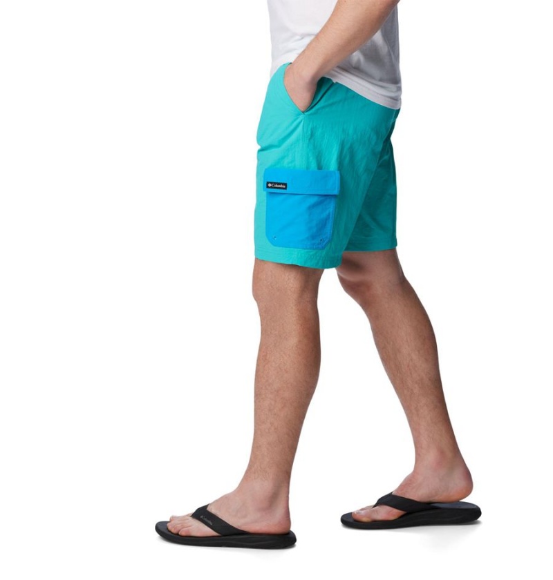 Turquoise Men's Columbia Summerdry Brief Shorts | 7285-KOMGX