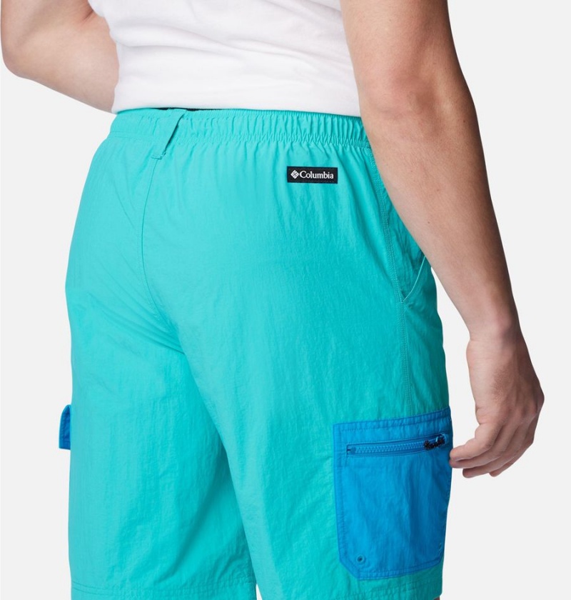 Turquoise Men's Columbia Summerdry Brief Shorts | 7285-KOMGX