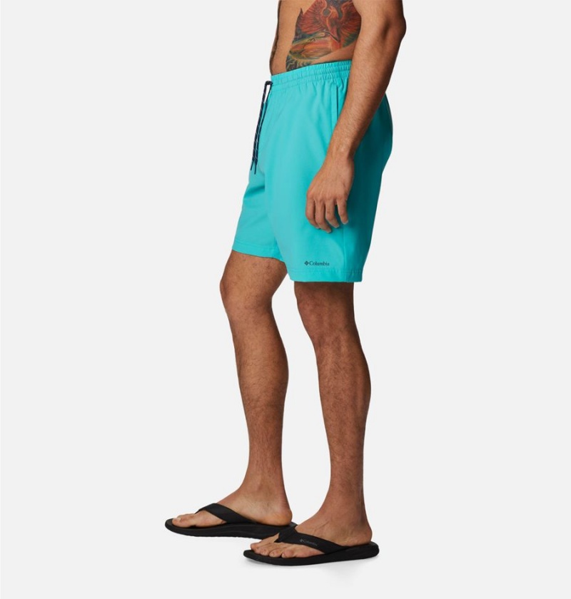 Turquoise Men's Columbia Summertide Stretch Shorts | 2784-DQJNV