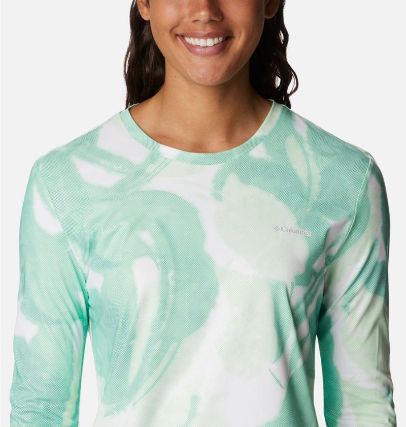 Turquoise Women's Columbia Sun Deflector Summerdry Long Sleeve T-Shirt | 8491-XDKAP