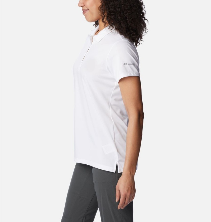 White Women's Columbia Birdie Golf Polo T-Shirt | 3146-BWCYX