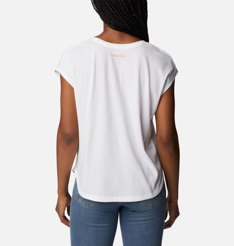 White Women's Columbia Bluebird Days Modern T-Shirt | 1236-YOZDF