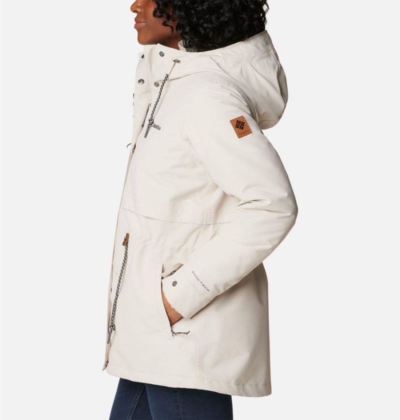 White Women's Columbia Drop Ridge Interchange 3 In 1 Jackets | 6427-MOLKC