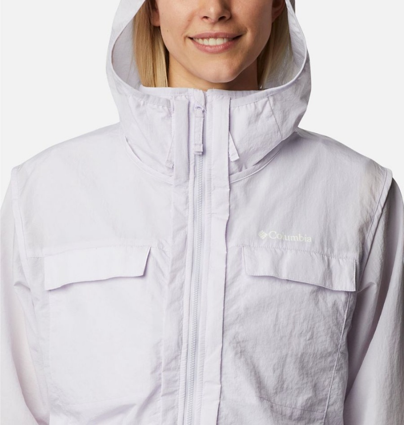 White Women's Columbia Spring Canyon Wind Interchange 3 In 1 Jackets | 1875-KLECB