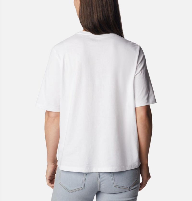 White Women's Columbia Wild Places T-Shirt | 8617-CAQKR