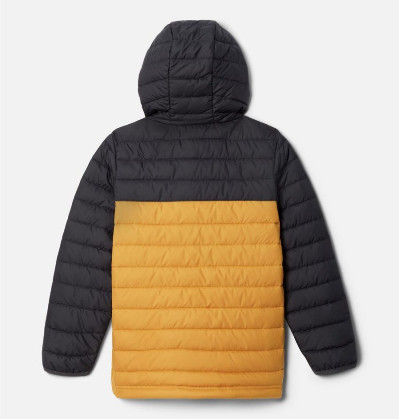 Yellow Kids' Columbia Powder Lite Hooded Jacket | 9876-NDEUT