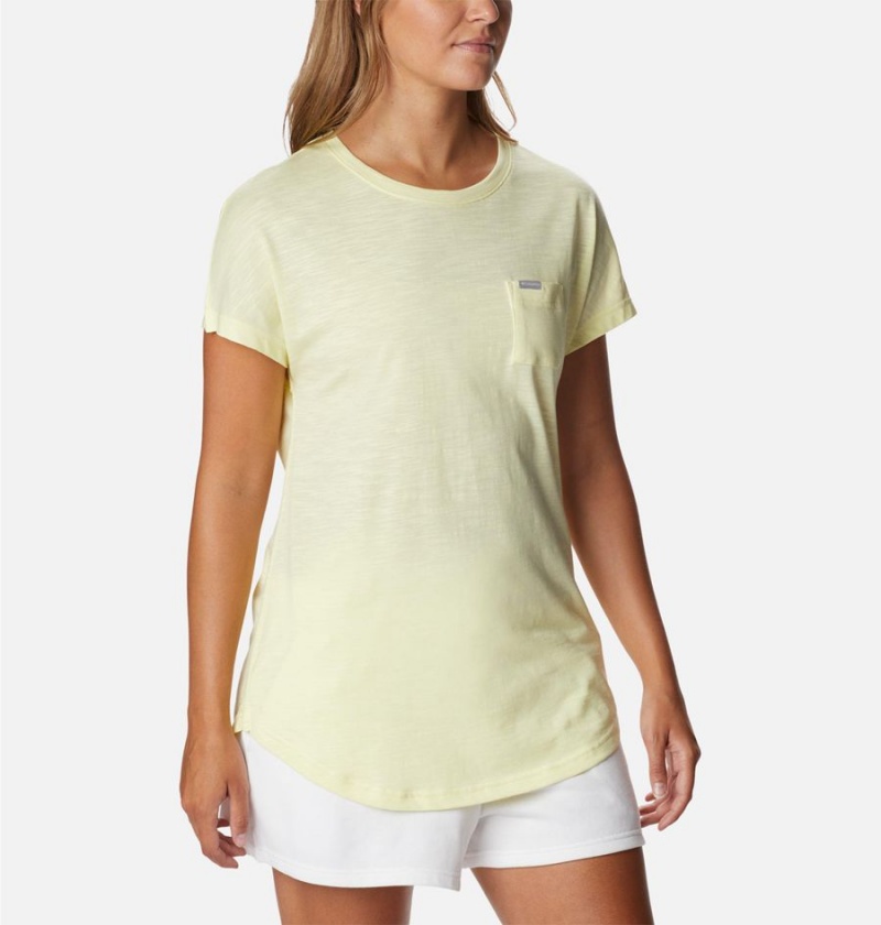 Yellow Women's Columbia Cades Cape T-Shirt | 6952-CSLIB