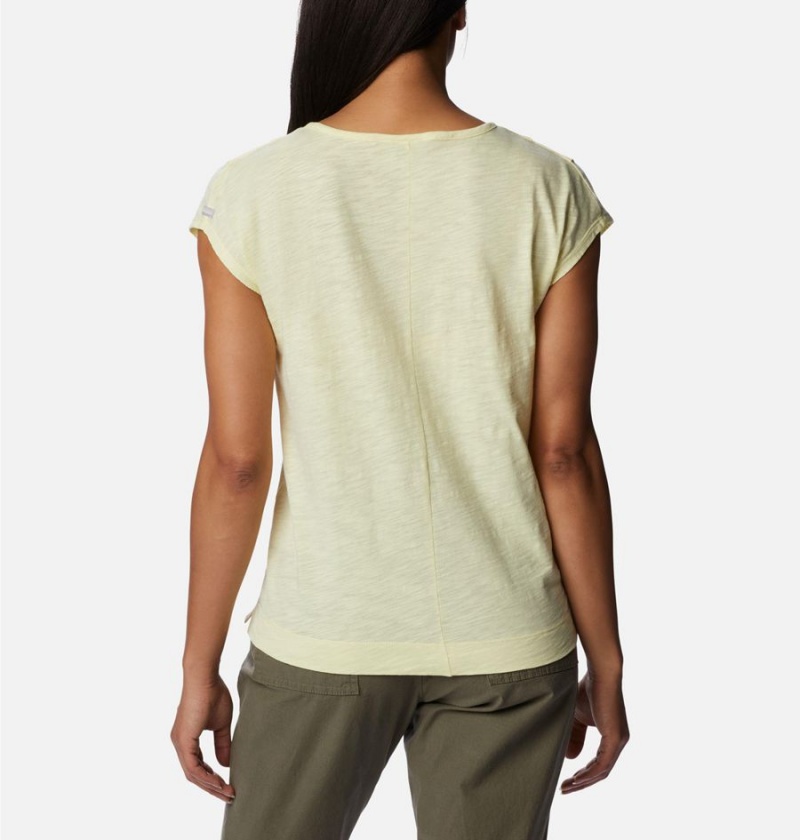 Yellow Women's Columbia Point Loma T-Shirt | 5140-FUPLC