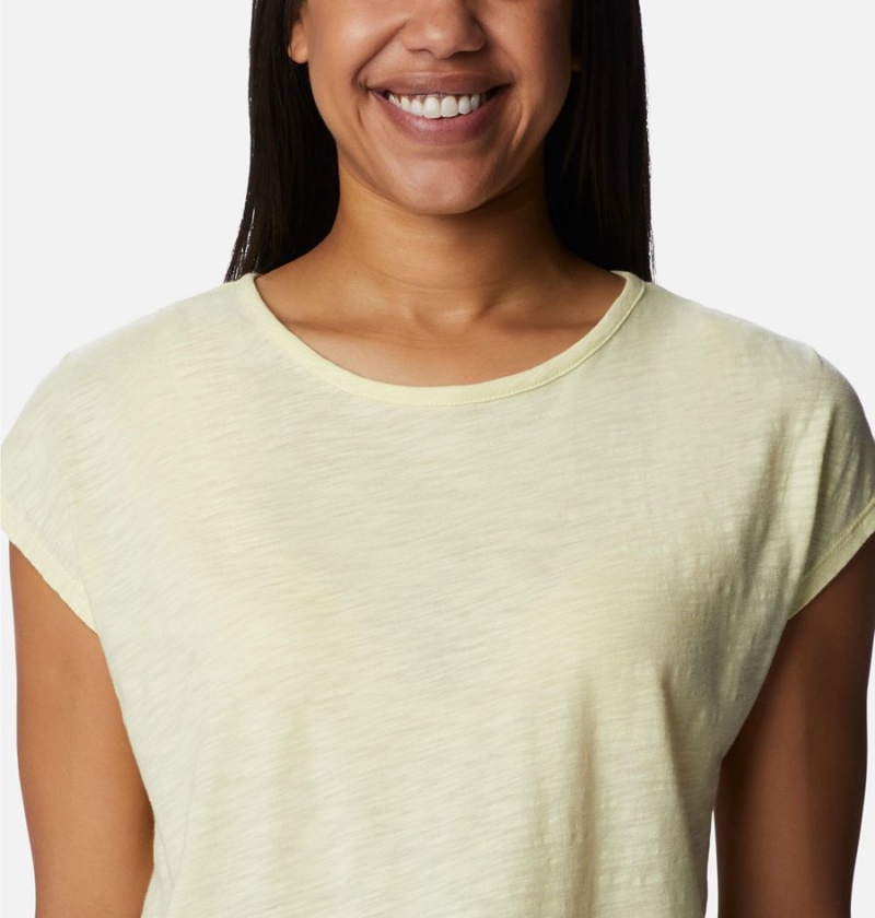 Yellow Women's Columbia Point Loma T-Shirt | 5140-FUPLC